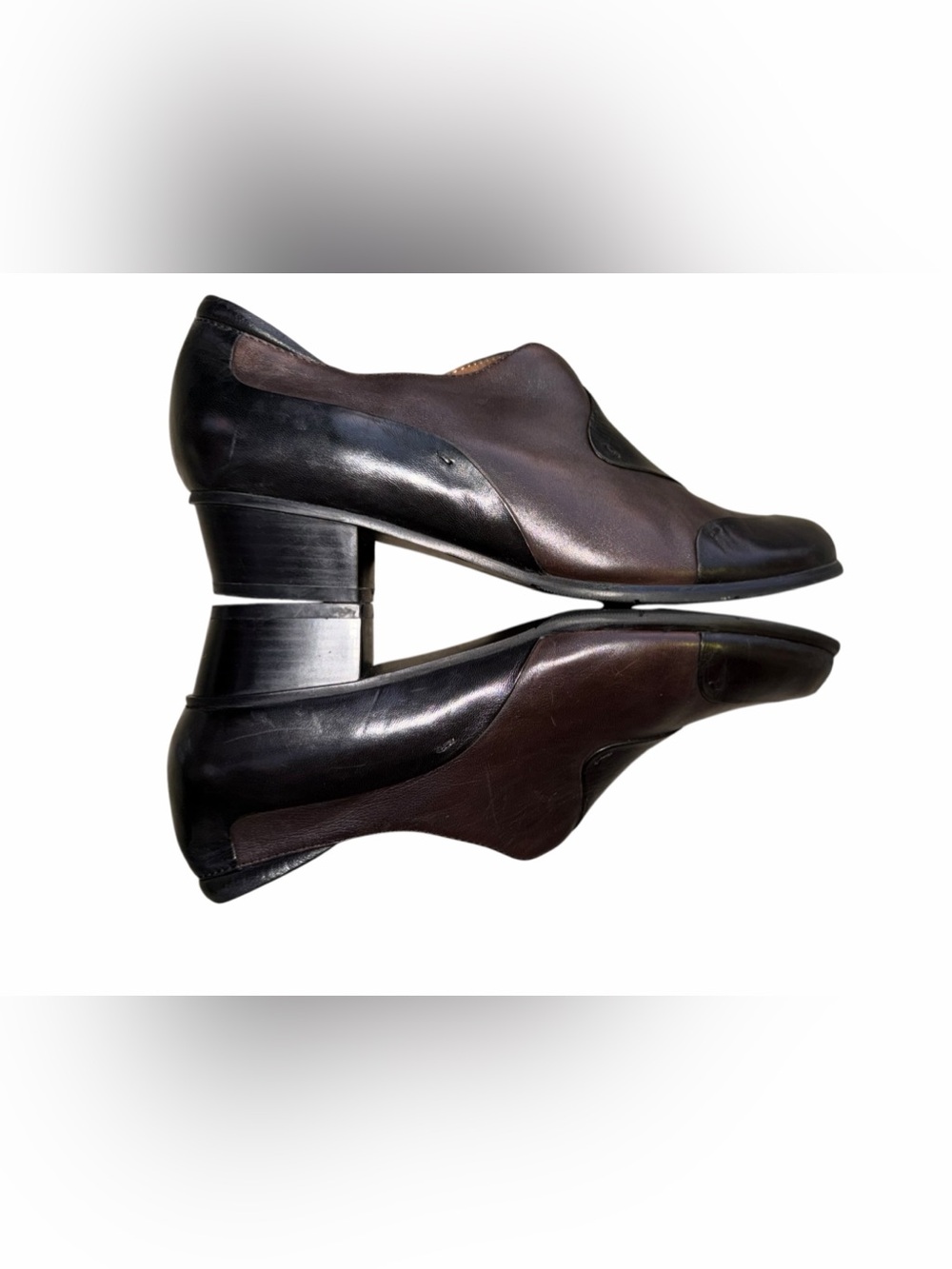 REGARDE LE CIEL Stefany Leather Ankle Booties Black / Brown Women’s 38